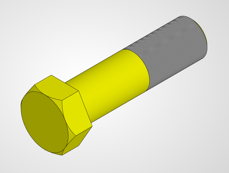 M20 Flange Bolt Component Model